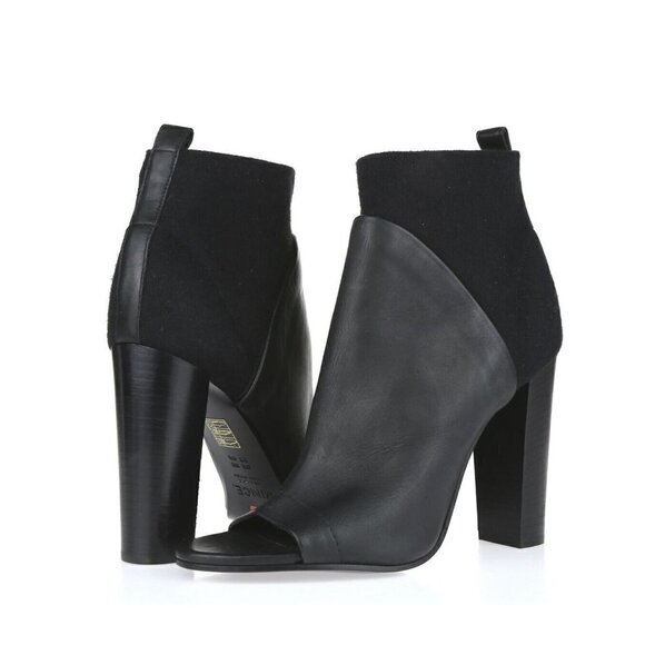 Vince Aren Open Toe Leather Bootie Black Womens Size 8.5 - Picture 13 of 13